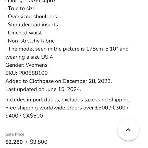 NWT Khaite Conor wool coat size 6 - Picture 5 of 8